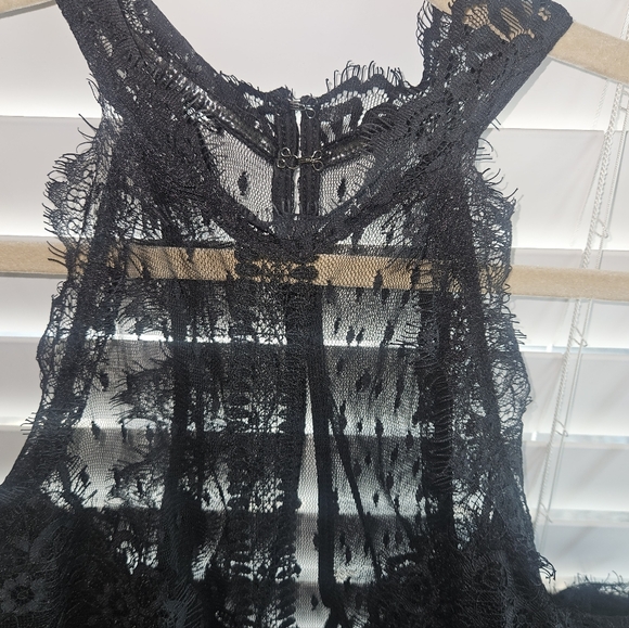 Express Black Lace Jumpsuit sz L - Picture 4 of 7
